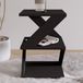 Asir Table d'appoint Noir 29,6 x 29,6 x 54,2 cm