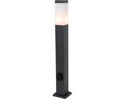 QAZQA Malios - Modern Outdoor Lamp with Socket - 80cm - Black
