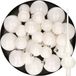 Kerstversiering kunststof kerstballen winter wit 6-8-10 cm pakket van 45x stuks - Met glazen glans piek van 26 cm