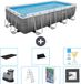 Bestway Rechthoekig Power Steel Zwembad - Rattanprint - 549 x 274 x 122 cm