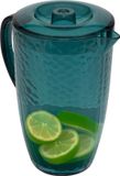 5Five Sapkan/schenkkan karaf met deksel - 2 liter/2000 ml - petrol blauw - kunststof