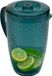 5Five Sapkan/schenkkan karaf met deksel - 2 liter/2000 ml - petrol blauw - kunststof
