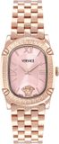 Versace VE1B01725 Greca Couture Polshorloge Dames Roze Staal Kwarts