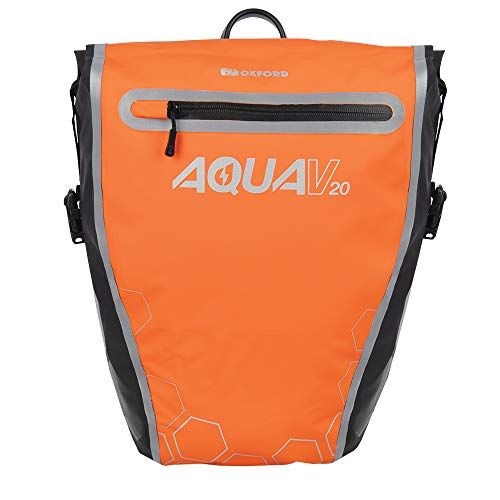 Oxford Aqua Enkele Fietstas - 20 liter - Oranje/Zwart/Zilver