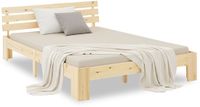 Homestyle4u Twijfelaarbedden - 120x200 cm - Houten bed - Natuurlijk