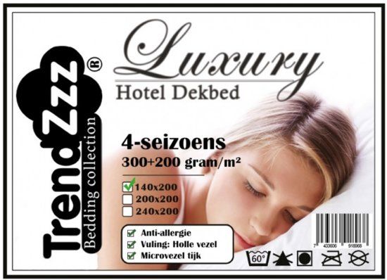 TrendZzz Luxe Hotel Dekbed 4-seizoenen 240x200 cm - Wit