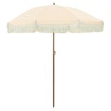 vidaXL Strandparasol Polyester en staal Rond