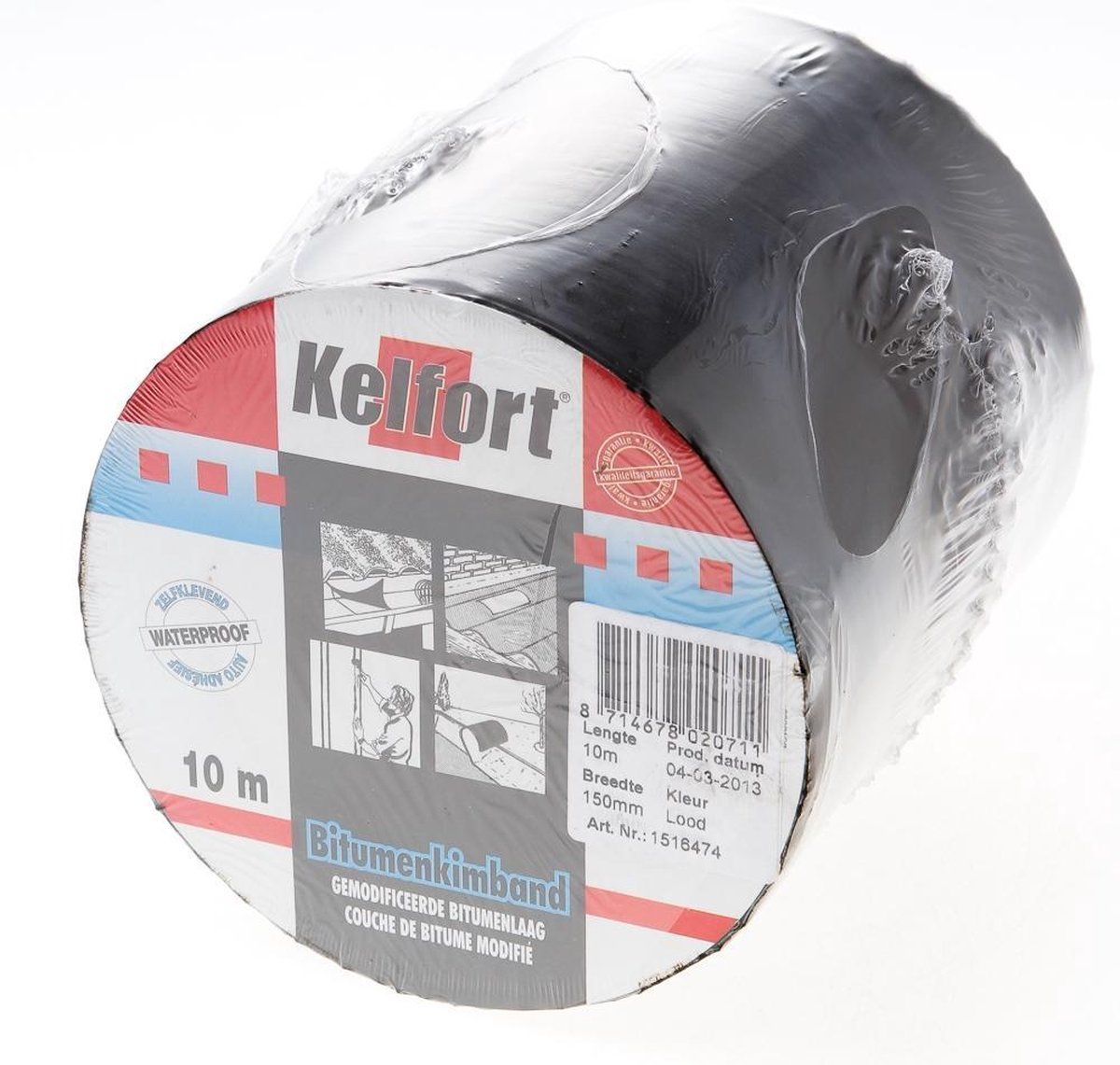 Kelfort Bitumenkimband loodkleurig 10 meter x 150mm