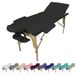 Vivezen opklapbare massageligstoel 3 zones van hout met Reiki-paneel, incl. accessoires en transporttas, 10 kleuren, CE-norm, zwart