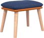 vidaXL Pouf 45x29,5x35 cm tissu et similicuir bleu