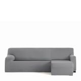 Eysa Bi-elastische bankhoes voor chaise longue, met korte arm aan de rechterkant, kleur grijs, design Harlem