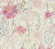 A.S. Création BLOESEM WEIDE BEHANG | Floraal - Meerkleurig Roze Wit