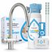 Ari Robinet de cuisine Slender 3 voies en acier inoxydable avec douchette extractible et système de filtration d'eau Dafi D1