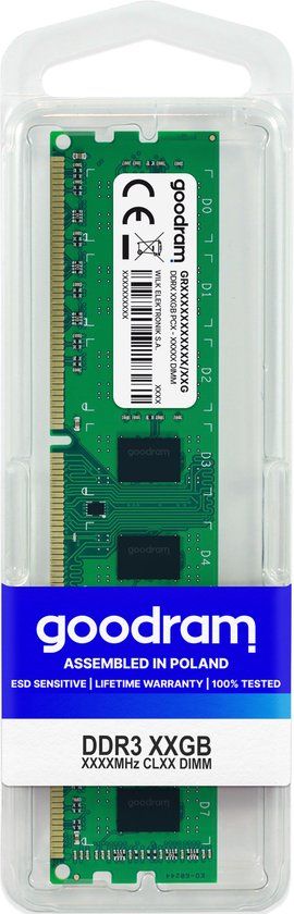 Goodram GR1600D364L11/8G - 8GB DDR3 1600MHz RAM Memory