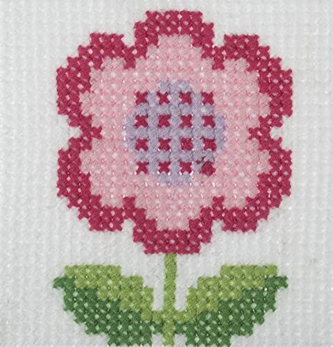 Trimits Leather Cross Stitch Kit, Flower, 15 x 15cm (6 x 6in)