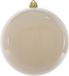Decoris 3 stuks! Boule de Noël plastique émail 140mm blanc laine