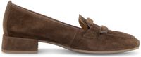 Gabor Dames Loafers Bruin Leer Blokhak 35