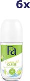 Fa 6x Deo Roll-on Women - Caribbean Lemon 50 ml