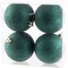 Cosy&Trendy Billiet - Vanlaere 4x stuks kunststof glitter kerstballen donkergroen 10 cm