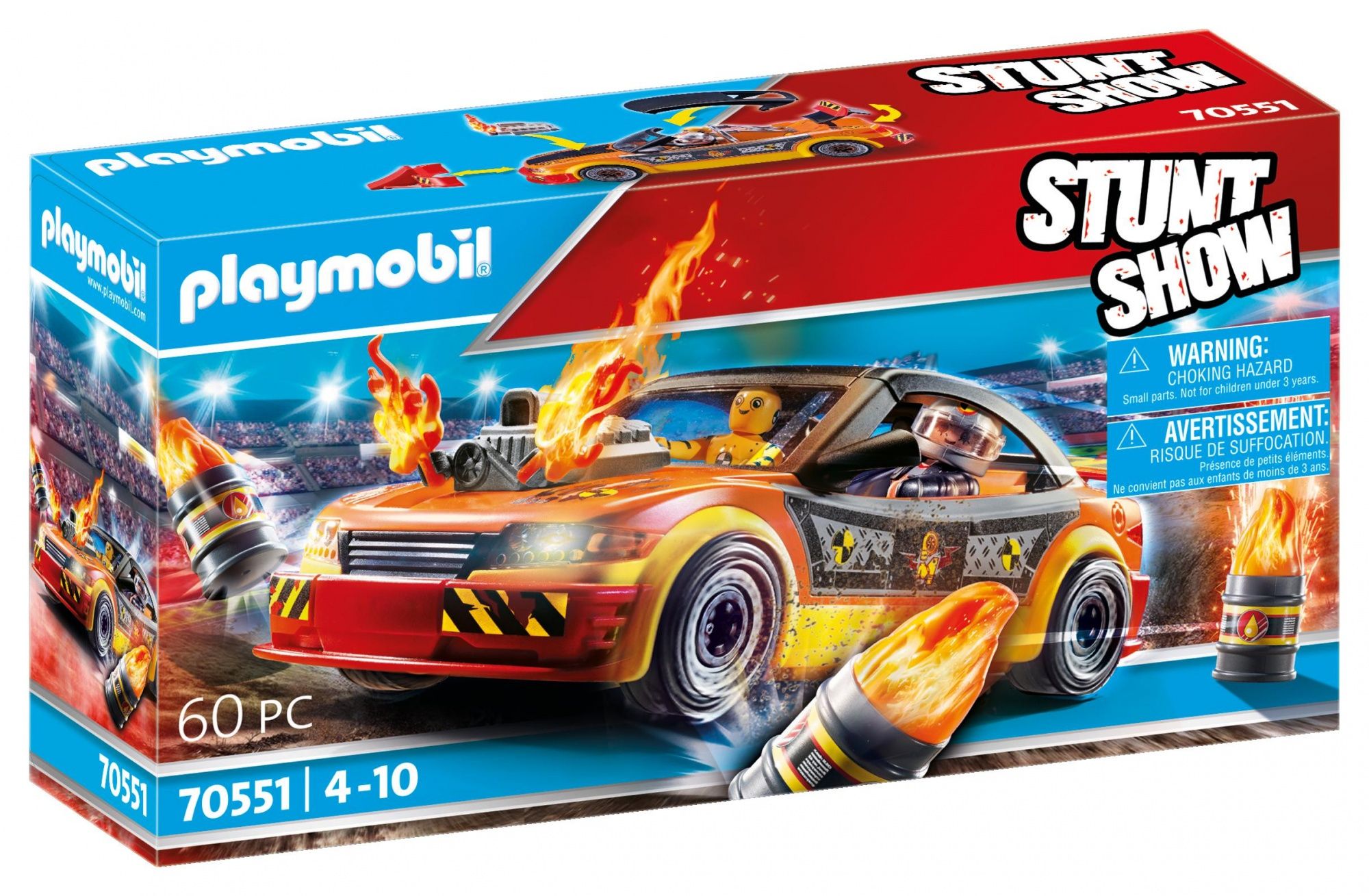 PLAYMOBIL Stuntshow Crashcar - Auto - Plastic - Multicolour - 4+ Years