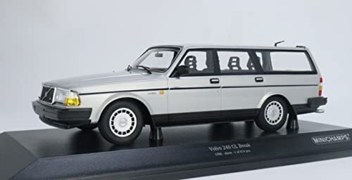 MINICHAMPS 155171416 - Volvo 240 Gl Break Silver 1986 - schaal 1/18 - verzamelstuk miniatuur