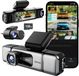 SmartAI BOTSLAB 4-kanaals dashcam voor auto, voor- en achterkant, 4 kanalen, 3K + 3 * 1080P, autoradio met 128GB SD-kaart, GPS, 5GHz WiFi, 3,18" IPS-scherm, super nachtzicht