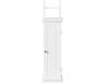 MARA Porte-rouleau de papier toilette - Porte-rouleau de papier toilette - Armoire de salle de bain - Bois - Blanc - 20 x 18 x 79 cm