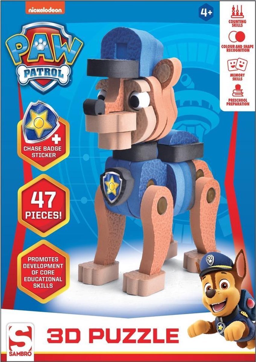 Nickelodeon Paw Patrol Foampuzzel 3D - Chase