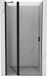 Mexen Mist porte de douche battante 115 cm, transparent, noir