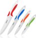 Merkloos Set de couteaux, 4 pièces Couteaux en céramique multicolores, Couteau d'office de 3", Couteau à fruits de 4", Couteau utilitaire de 5", 6