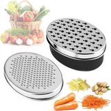 Râpe à fromage avec bac de récupération - Coupe-légumes double pour cuisine - Convient pour gingembre, carotte et citron - Râpe et planche à découper multifonctionnelles noires