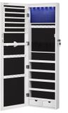 Songmics Sieradenkast Met Spiegel Wit