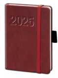 bsb V-Book 02-0131 Weekplanner weekplanner zakagenda boekkalender, 2022, ca. A6, rood, zacht kunstleer, met elastiek, 1 week = 2 pagina's