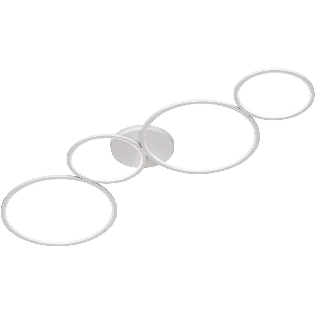BES LED Trion Rondy Plafondlamp - 37W - Warm Wit - Dimbaar - Wit - Aluminium