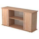 hjh OFFICE PRO Dressoir met Deuren - Walnoot - 166,1 x 44,8 x 84 cm - Kapa SB