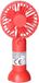 Gerimport Mini ventilator/handventilator - 8 x 5 x 16 cm - Rood