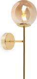 SIENA LAMPE MURALE DORÉE, 1 LAMPE EN VERRE ET MIEL, culot E14