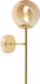 SIENA LAMPE MURALE DORÉE, 1 LAMPE EN VERRE ET MIEL, culot E14