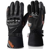 Waterdichte Carbon Vevel Waterdichte Motorhandschoenen Winter Gant Moto Tactiele Waterdicht Warm Voor Dames Heren Zwart Medium