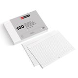 Miquelrius Flashcards, 100 indexkaarten voor notities, horizontaal, gelinieerd, leerkaarten, afmetingen 160 x 215 mm, offsetpapier 200 g/m²