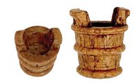 Houten emmer, 8 mm, 4 stuks