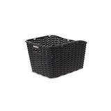 Basil Fietsmand Achterop Basil Weave WP - Kunststof, 35 x 26 x 24 cm, Zwart