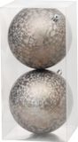 Magichome vianoce MagicHome Kerstballen MagicHome Kerst, 2 stuks, taupe, voor de kerstboom, 12 cm
