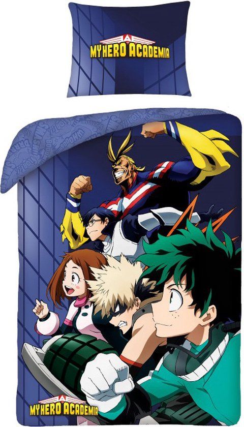 Carbotex My Hero Academia Dekbedovertrek 140 x 200 cm + kussensloop 70 x 90 cm - Katoen
