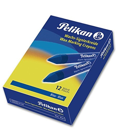 pelikan 701011 - Signeerkrijt voor ruwe ondergronden doos met 12 stuks, blauw