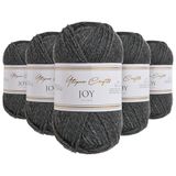 Utopia Crafts JOY DK Breigaren 5 x 50 g - 100% acryl (houtskool grijs)
