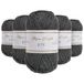 Utopia Crafts JOY DK Breigaren 5 x 50 g - 100% acryl (houtskool grijs)