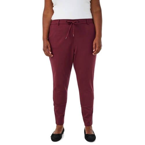 Zizzi regular fit casual broek Plus Size - aubergine