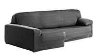 Eysa Aquiles Bi-Elastische Chaise Longue Links, Polyester-Katoen, grijs, 43 x 37 x 14 cm