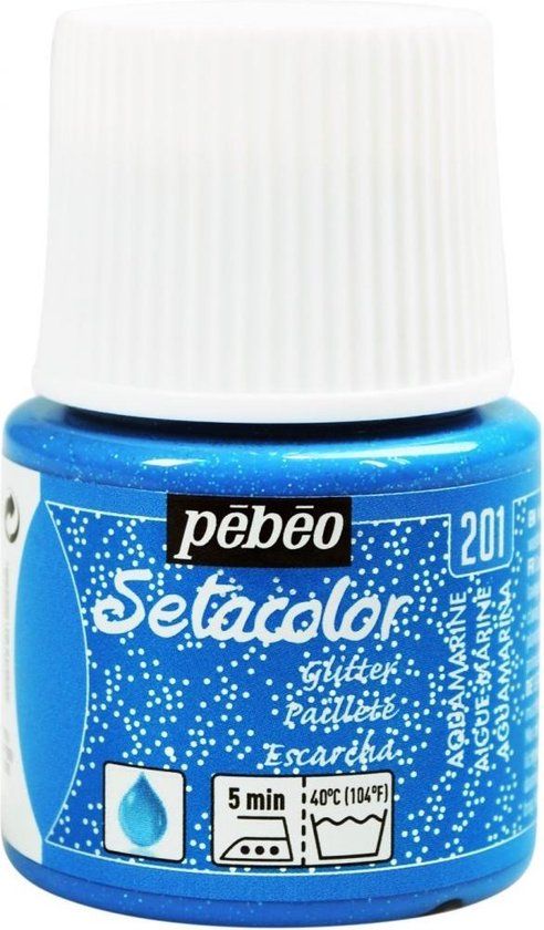 Pébéo Setacolor Glitter Blauwe Textielverf - 45ml